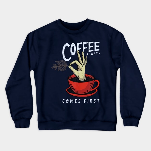 Sorry For What I Said Before Coffee Funny Coffee Lover Gift Crewneck Sweatshirt by logo desang